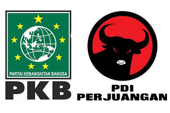 Ilustrasi koalisi PKB dan PDIP di Pilkada Jatim 2024.