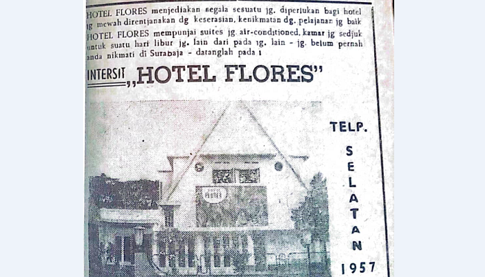 JADI LANGGANAN TAMU: Iklan Hotel Flores zaman dahulu sebagai bentuk promosi. (ISTIMEWA)