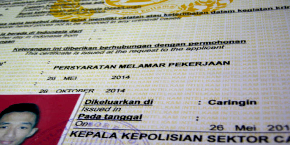 Ilustrasi SKCK untuk persyaratan CPNS di Polres.
