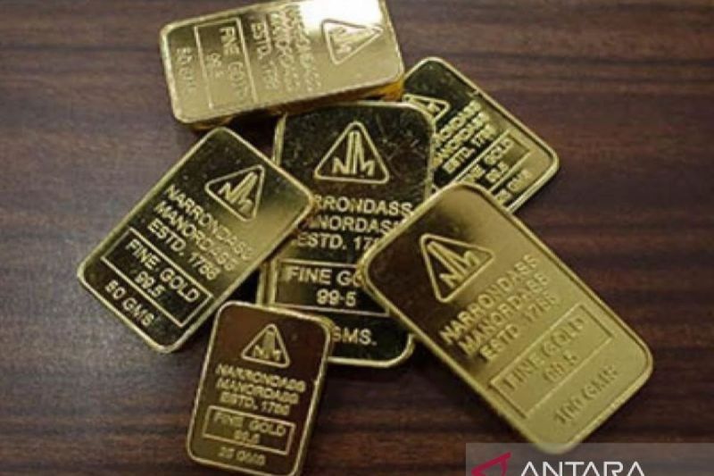 Emas yang diperjualbelikan dengan patokan harga yang mencapai Rp1.389.000 per gram pada Selasa (9/7/2024).
