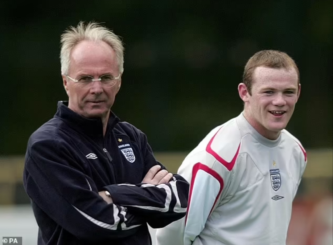 Sven Goran Eriksson bersama Wayne Rooney ketika masih menangani Timnas Inggris.