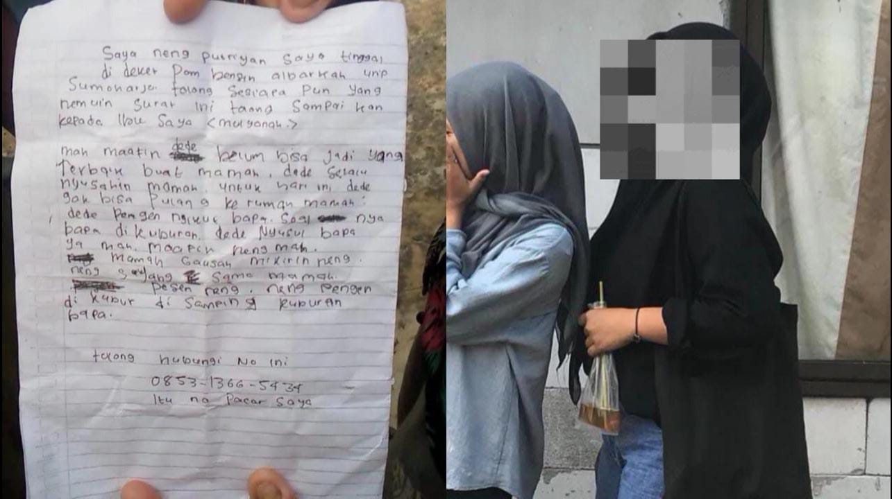 JELAS: Surat wasiat yang ditulis korban ditemukan petugas kepolisian di lokasi kejadian.