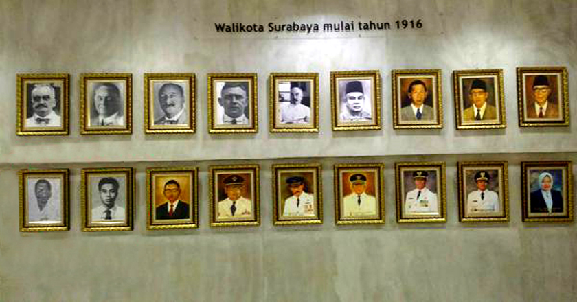 DARI BELANDA HINGGA BUMIPUTERA: Deretan foto wali kota Surabaya dari tahun 1916.