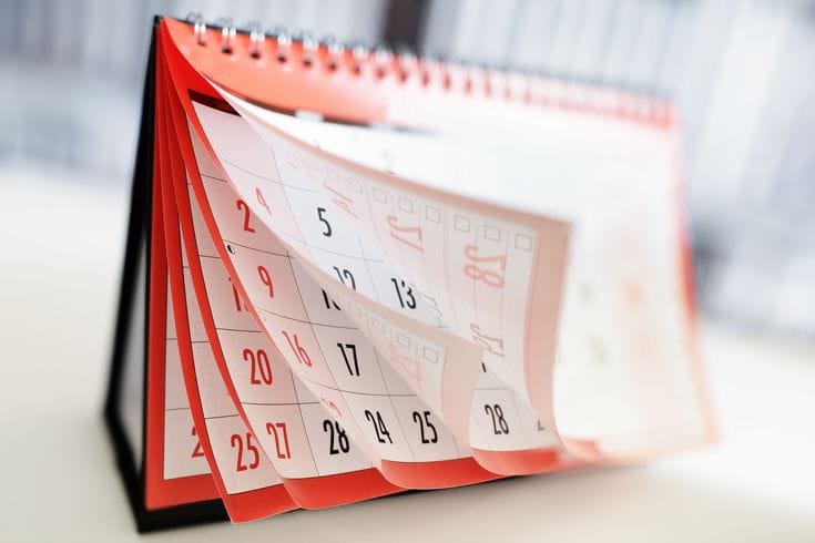 Ilutrasi kalender tanggal merah dan hari nasional.