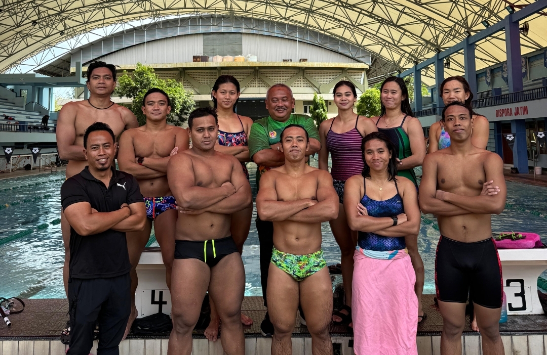 Atlet finswimming Jawa Timur siap memberikan yang terbaik untuk kontingem Jatim.