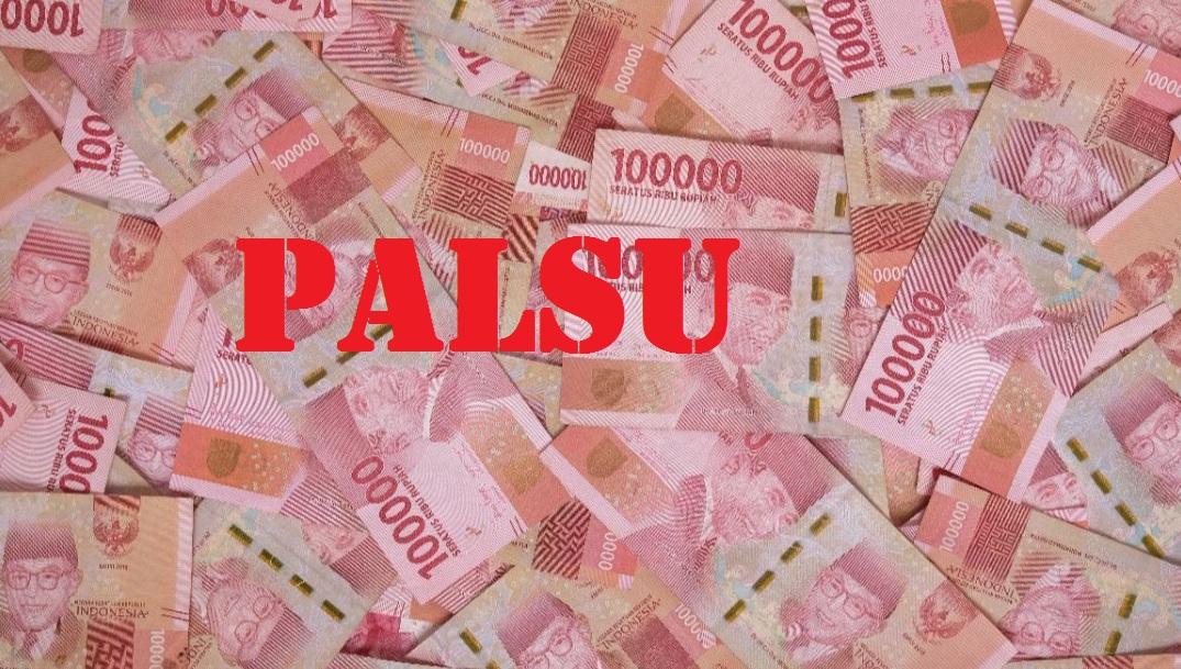 Ilustrasi uang palsu.