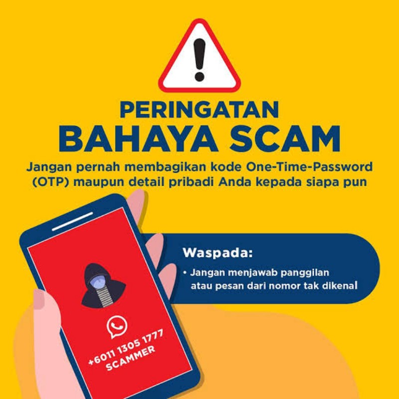 Ilustrasi bahaya scam callibg.