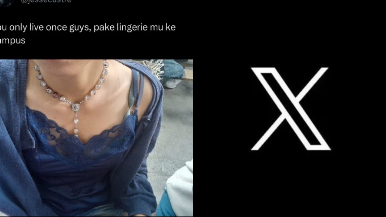 Viral postingan cewek pakai lingerie ke kampus.