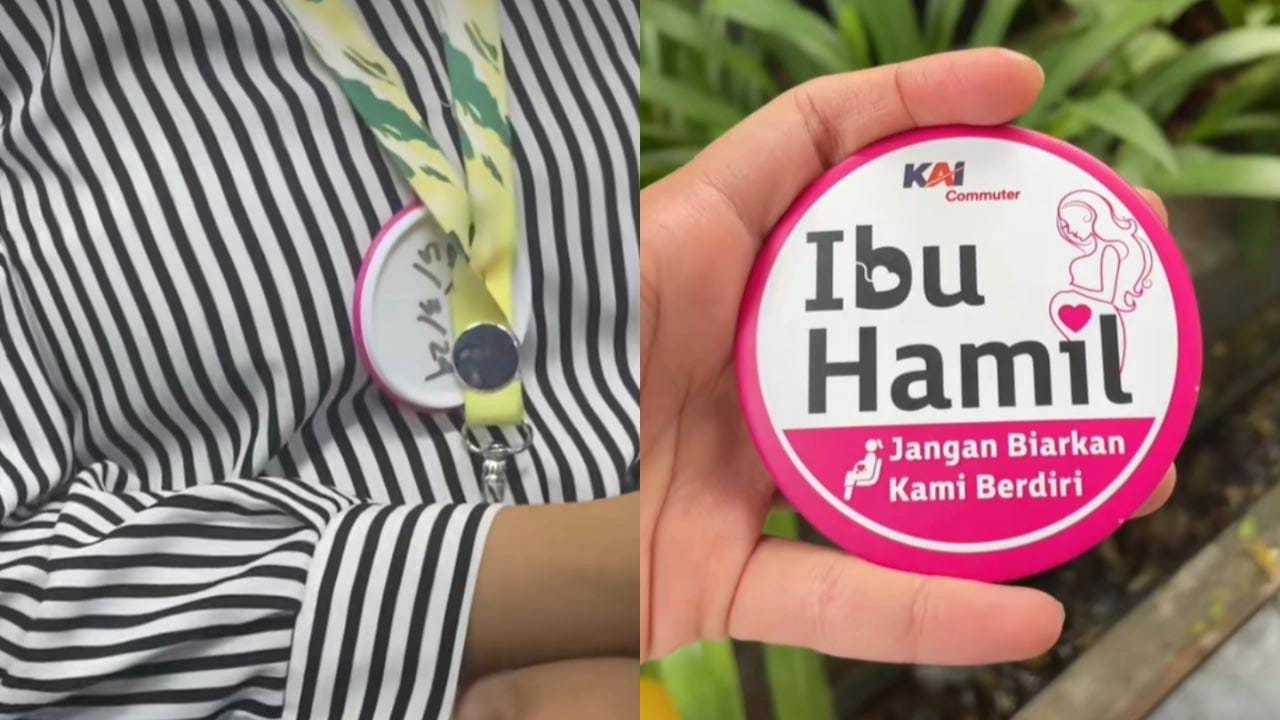 Pin Ibu Hamil yang kadang disalahgunakan untuk mendapatkan fasilitas prioritas tempat duduk di KRL.