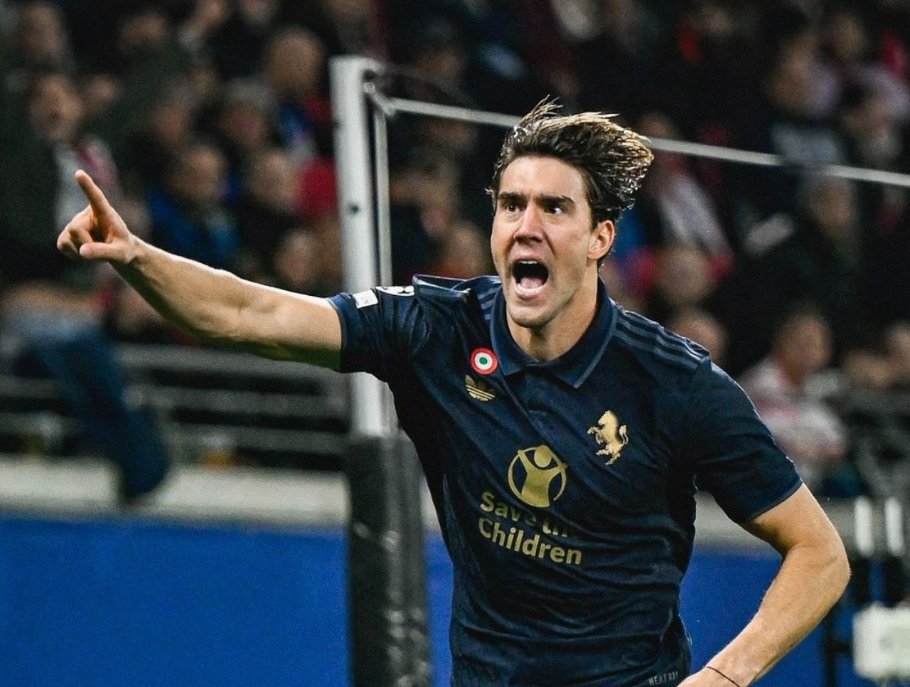 Dusan Vlahovic jadi bintang kemenangan Juventus.