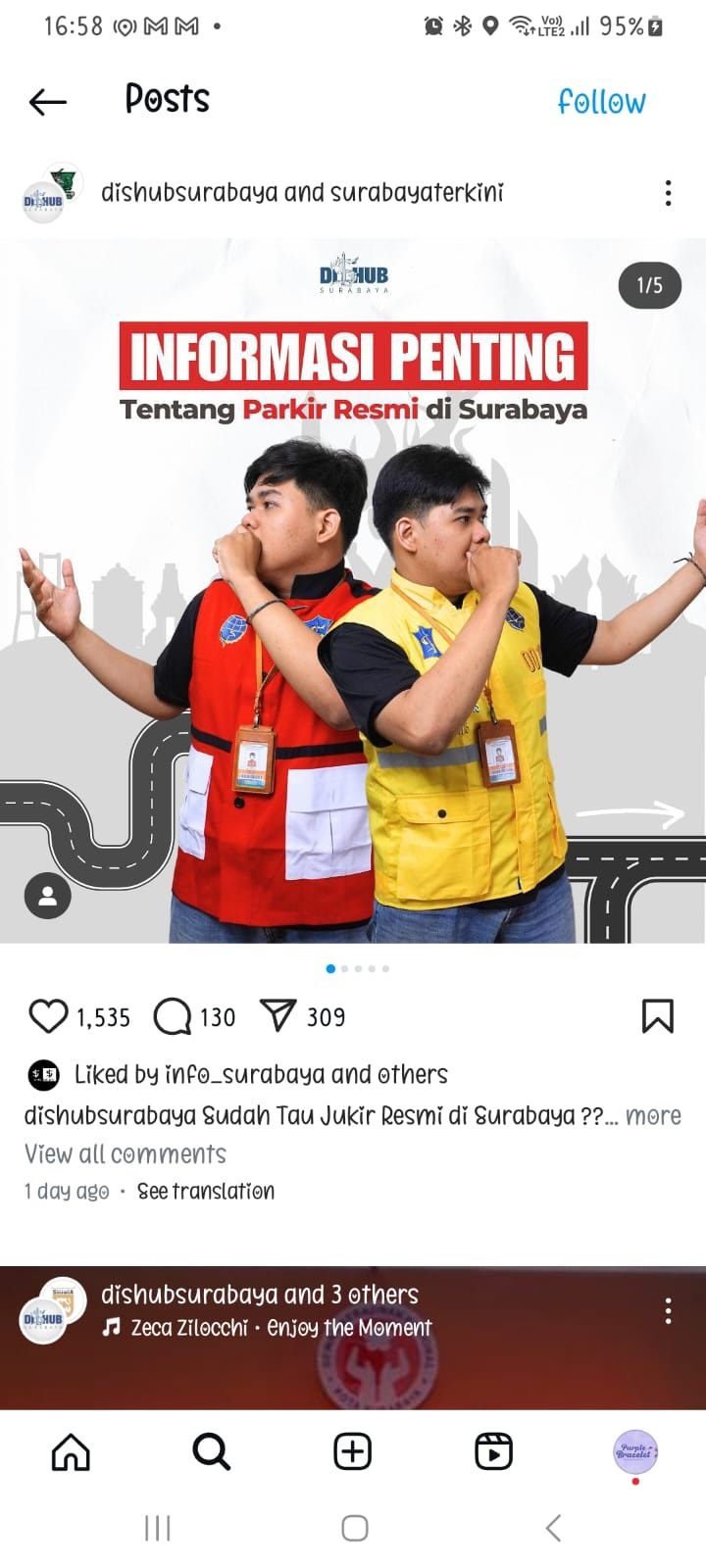 MERAH DAN KUNING: Rompi baru untuk jukir resmi zonasi dan insidentil yang dikenalkan Dishub Surabaya.
