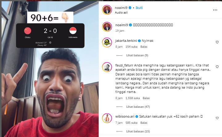 Unggahan selebgram Bahrain Abdullah Al Nuaimi yang memicu kemarahan netizen Indonesia.