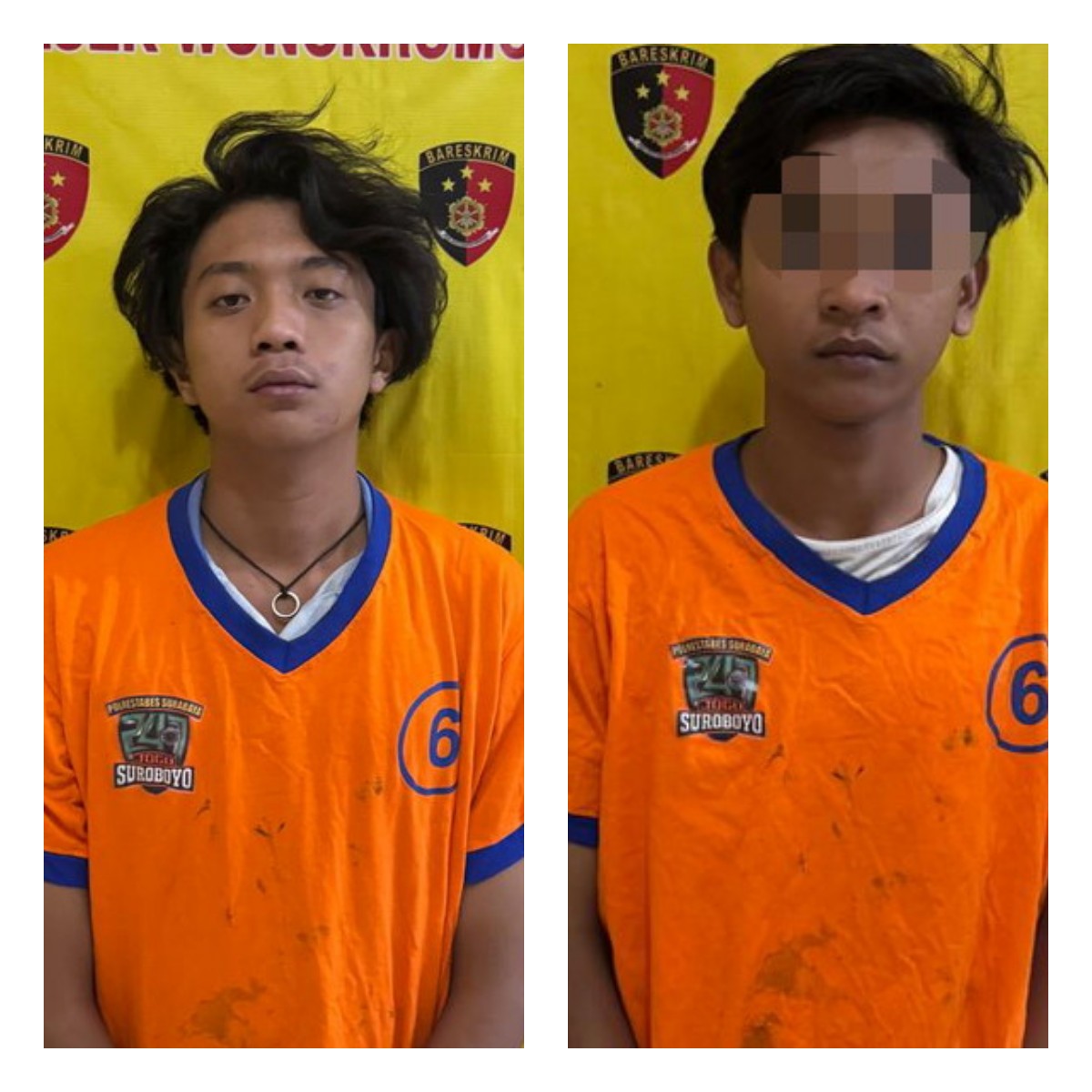 Dua pemuda diamankan gegara bawa senjata tajam saat hendak tawuran di Banyu Urip Surabaya. (IST)