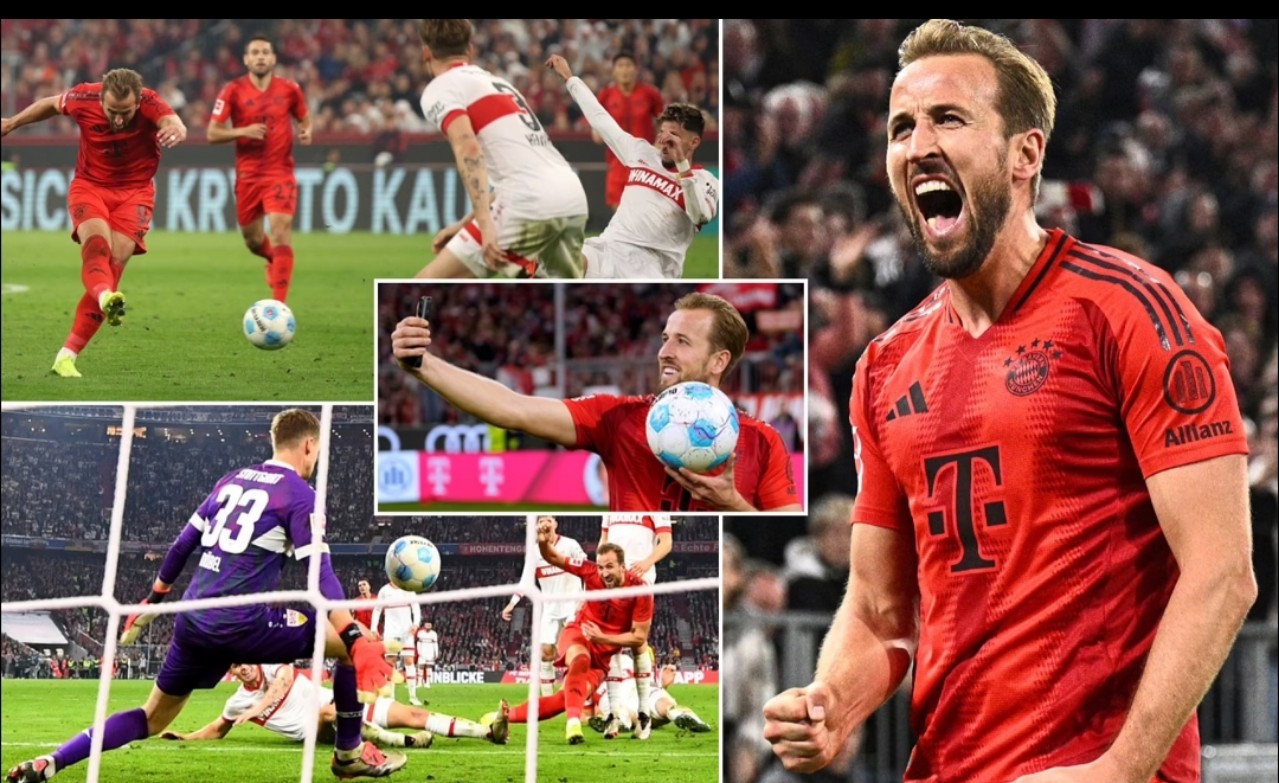 Harry Kane cetak hat-trick keenamnya bersama Bayern Munich.