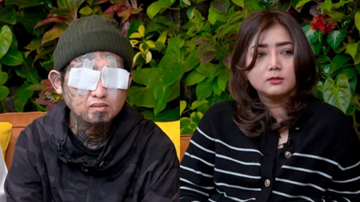 Tangkapan layar video podcast CURHAT BANG Denny Sumargo, Faisal (kiri), Pratiwi Noviyanthi (kanan).
