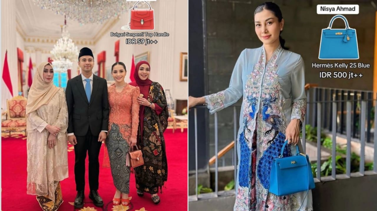 Foto anggota Kabinet Merah Putih yang bawa pendamping dengan tas bernilai fantastis.