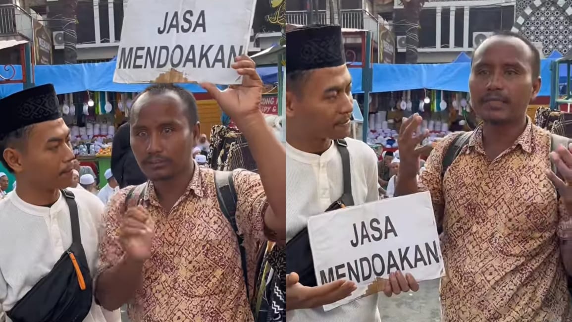 Tangkapan layar video jasa mendoakan di Haul Solo.