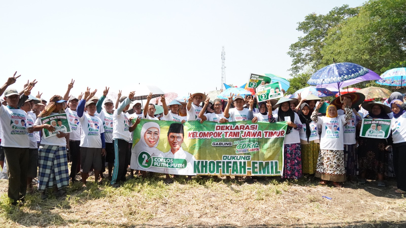 KOMPAK: Petani Jatim Deklarasi Menangkan Khofifah-Emil di Pilgub Jatim.