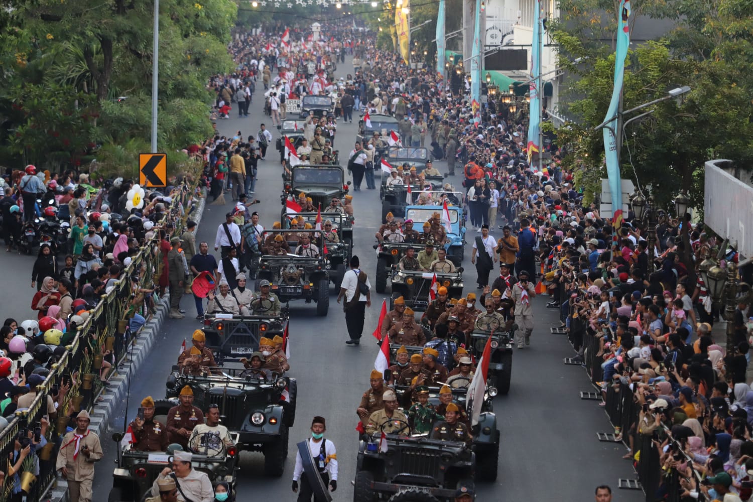 KOTA PAHLAWAN: Gelaran Surabaya Juang tahun 2023 lalu yang menjadi rangkaian peringatan Hari Pahlawan.