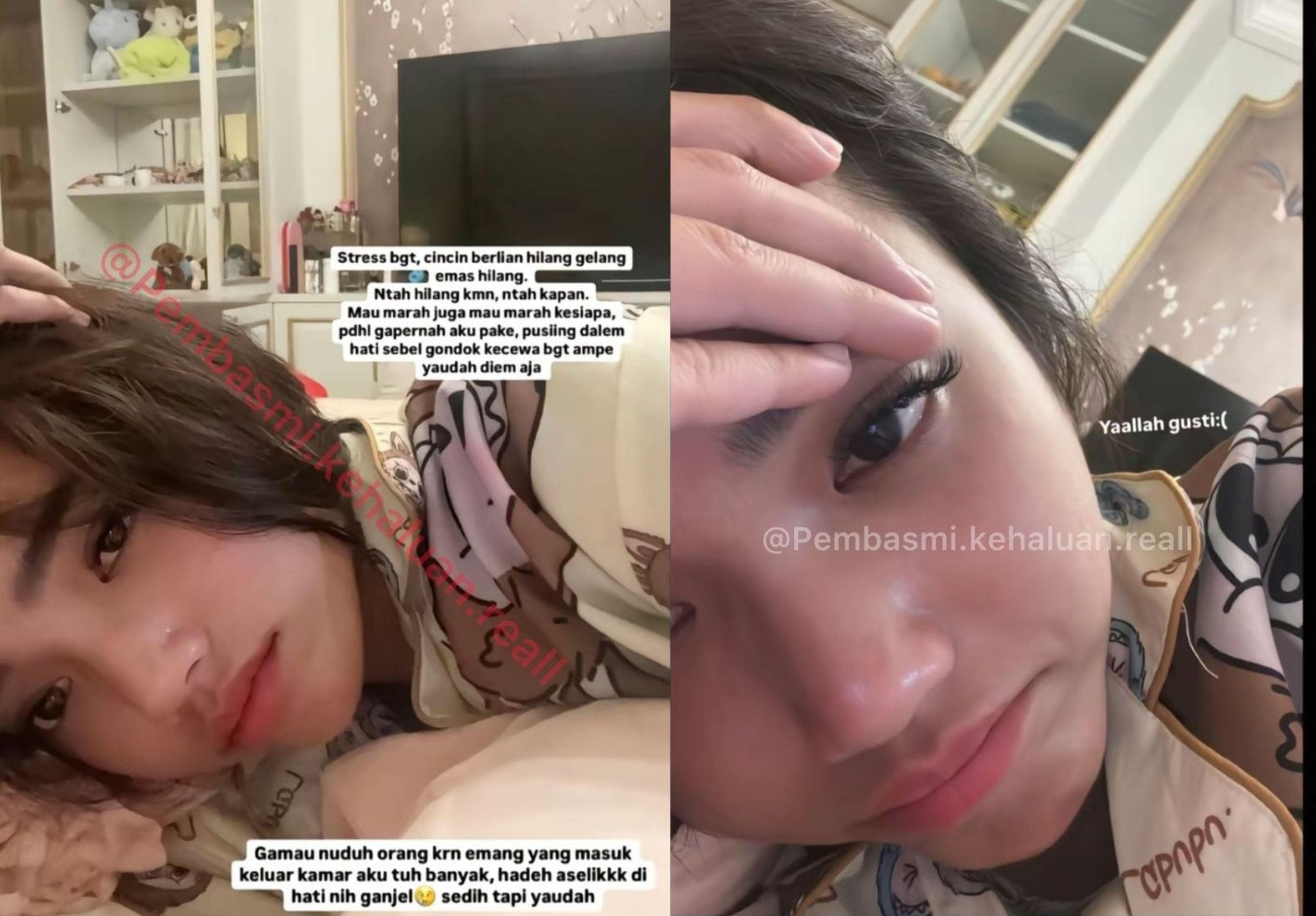 Curhatan Fuji kehilangan cincin berlian dan gelang emas yang diposting di IG ekslusifnya.
