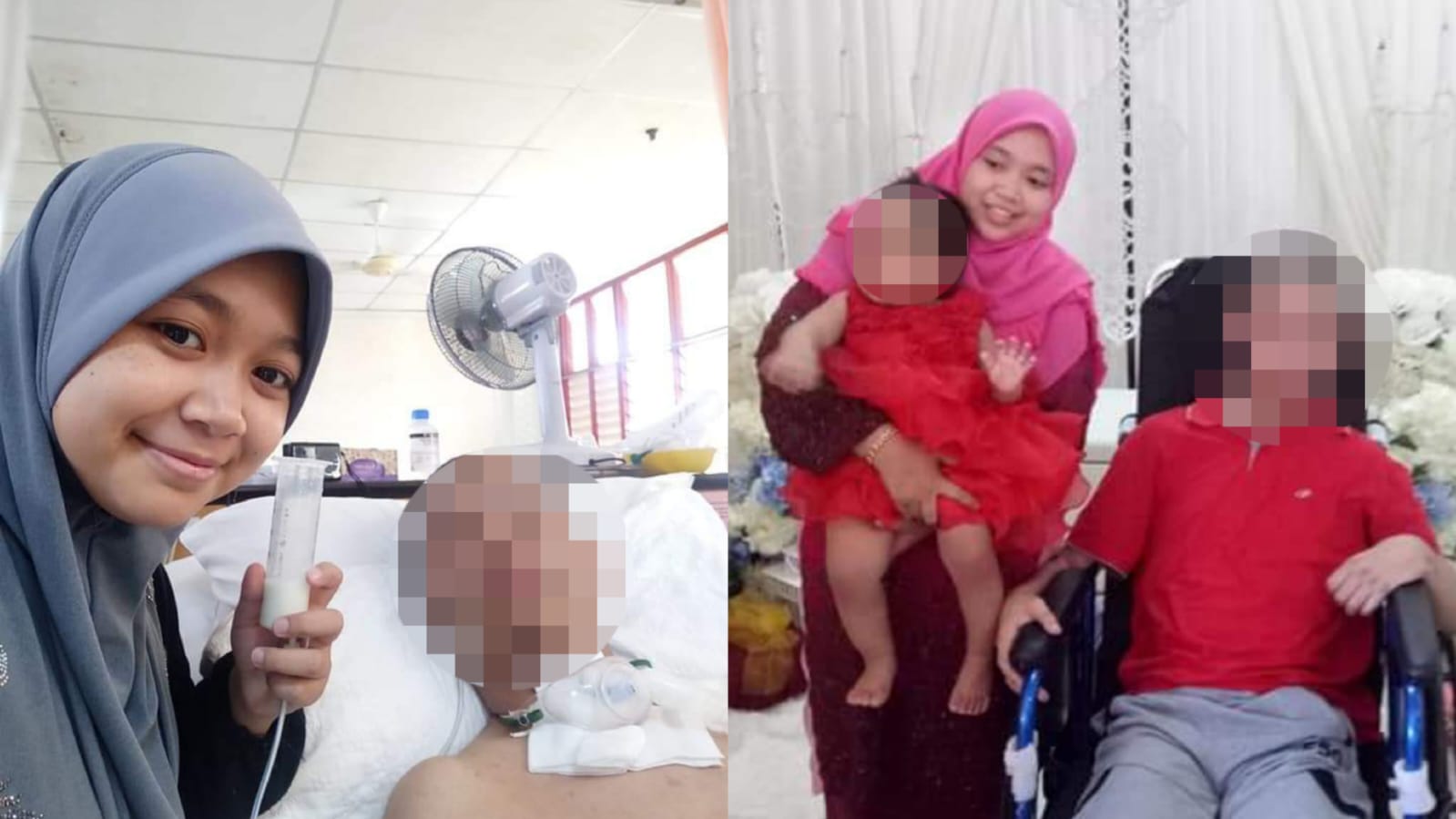 KOK BISA: Nurul Syazwani saat merawat sang suami yang lumpuh selama 6 tahun namun akhirnya malah ditinggal menikah dengan wanita lain.