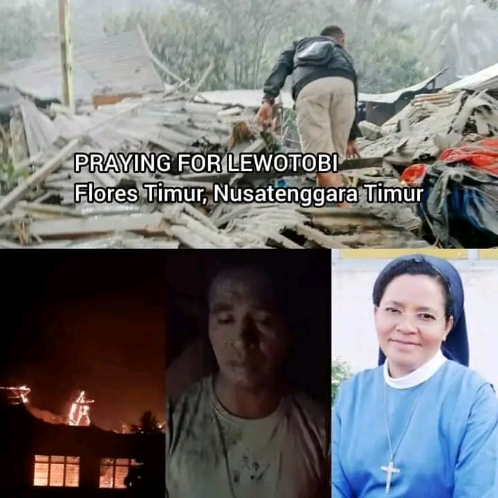 Letusan Gunung Lewotobi di NTT menyebabkan sejumlah korban meninggal dunia. Salah satunya suster. (IST)