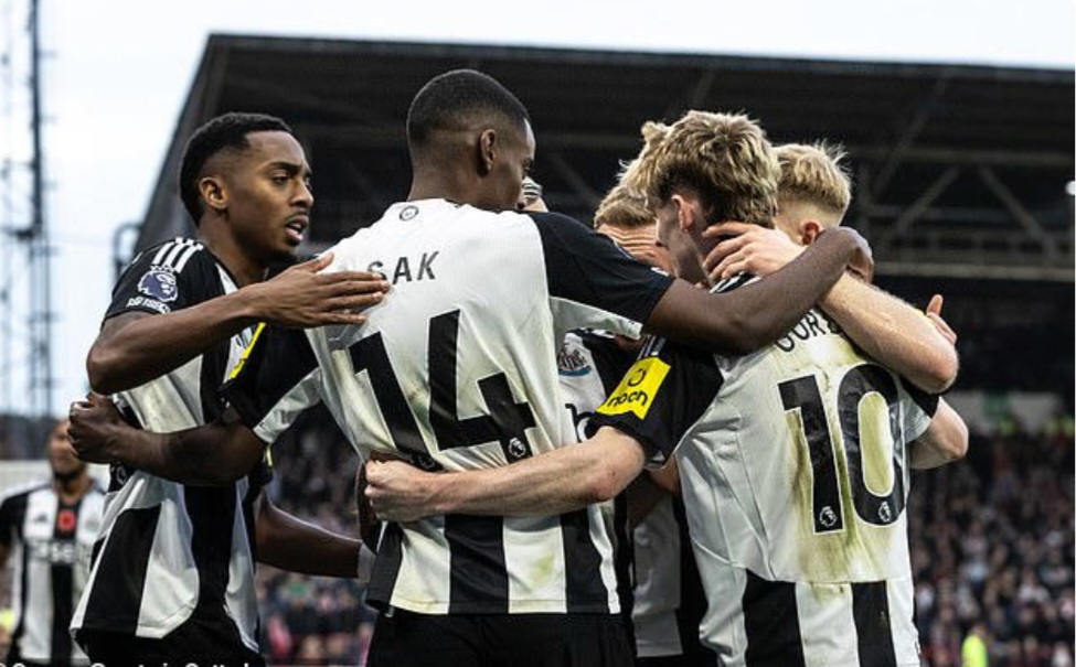 Newcastle United menghentikan laju kemenangan Nottingham Forest.