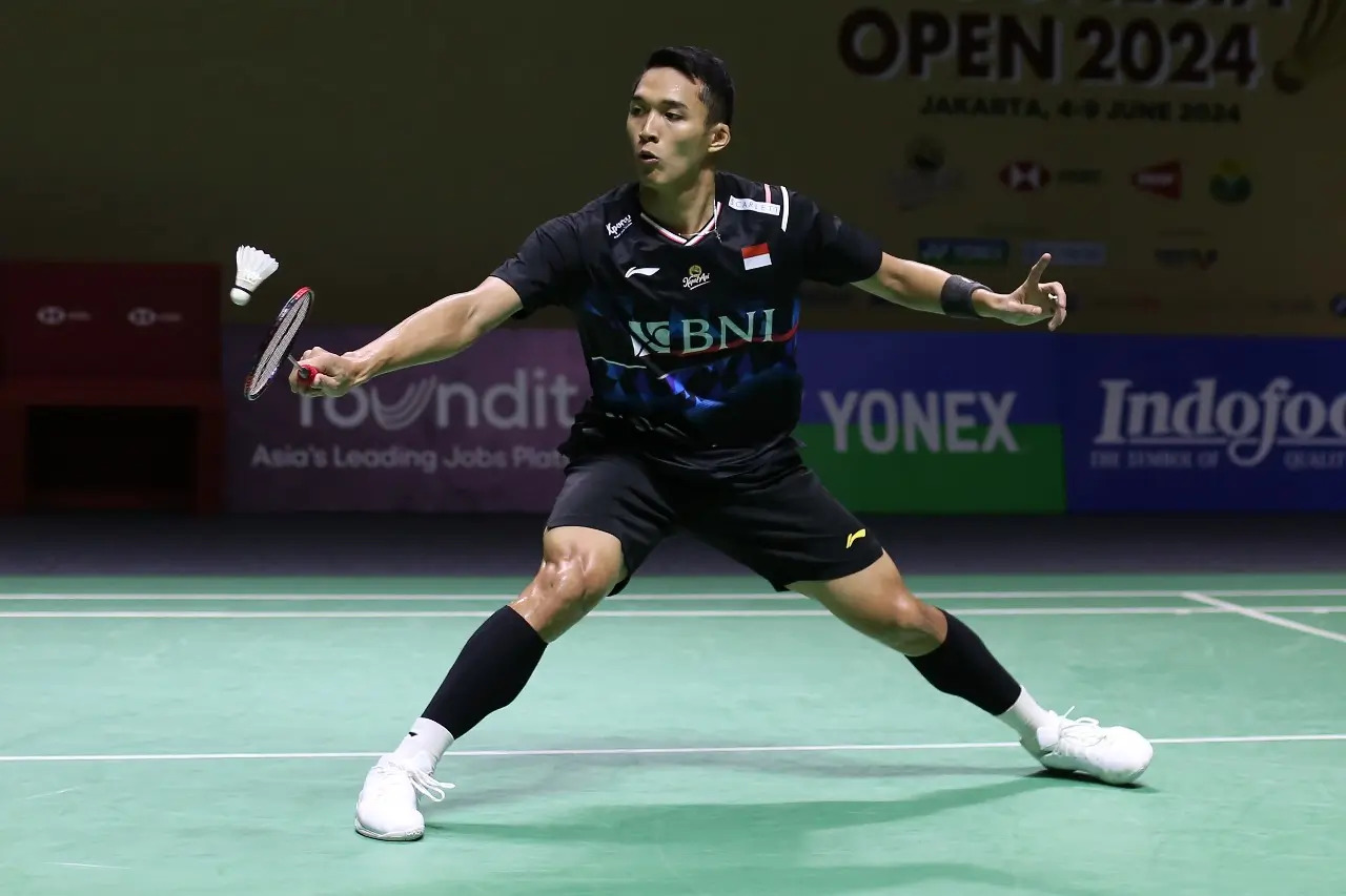 Jonatan Christie melaju ke babak perempat final Kumamoto Masters 2024.