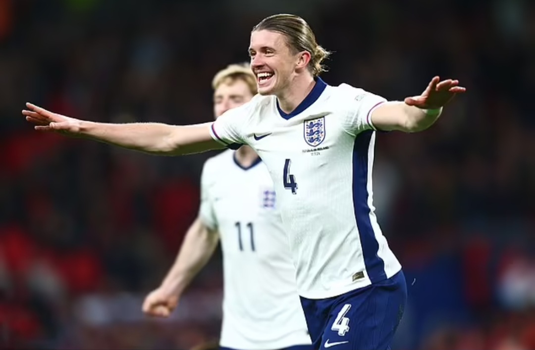 Bintang Atletico Madrid Conor Gallagher juga mencetak gol untuk pertama kalinya sebagai pemain internasional senior.