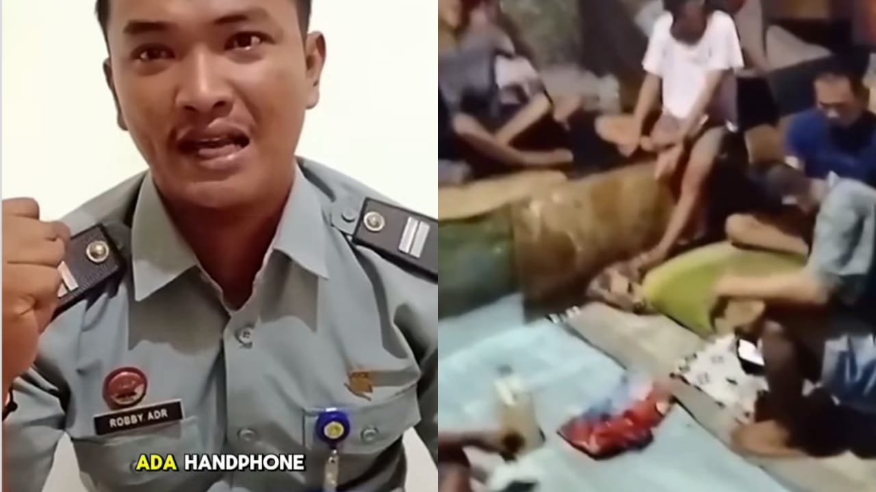 Petugas Lapas Tanjung Raja Ogan Ilir, Robby Ardiansyah cari keadilan setelah dimutasi gegara sebarkan video napi pesta narkoba.