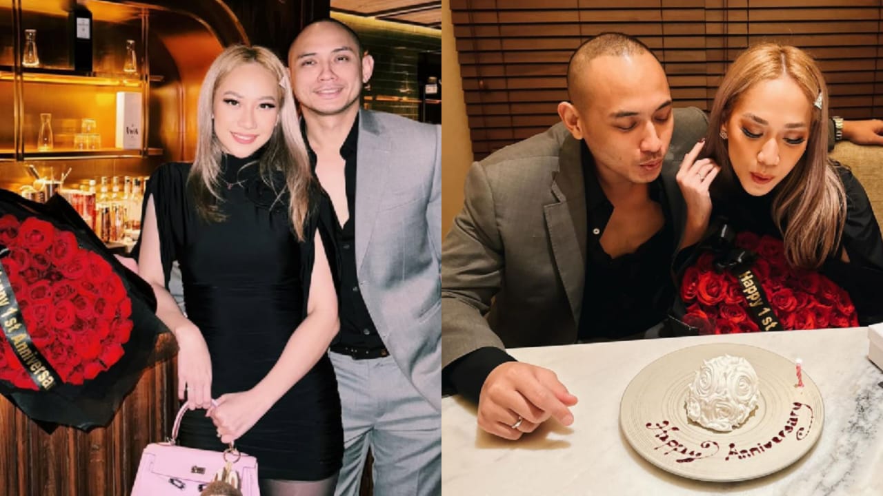 BCL dan Tiko Aryawardhana saat merayakan anniversary pernikahan pertama dengan dinner romantis.