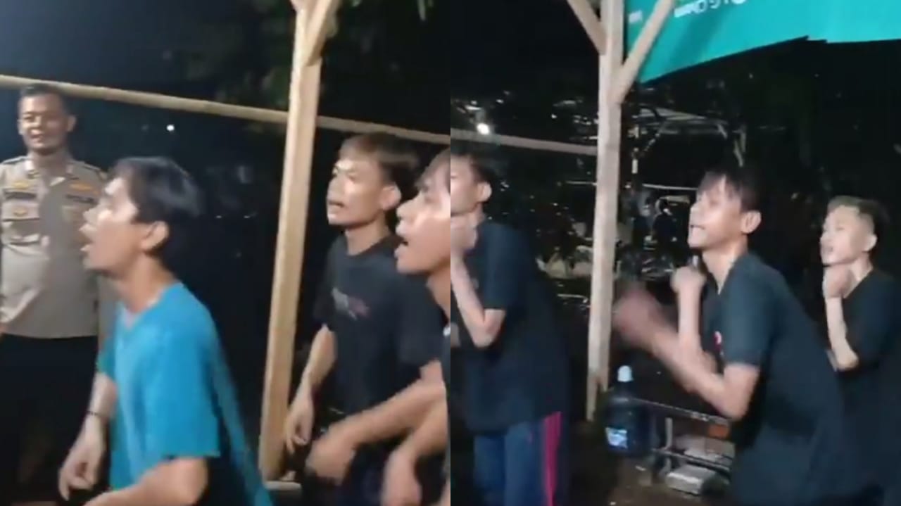 Aksi live joget Sadbor di Sukabumi kini dijaga polisi demi cegah adanya promosi judi online (judol).