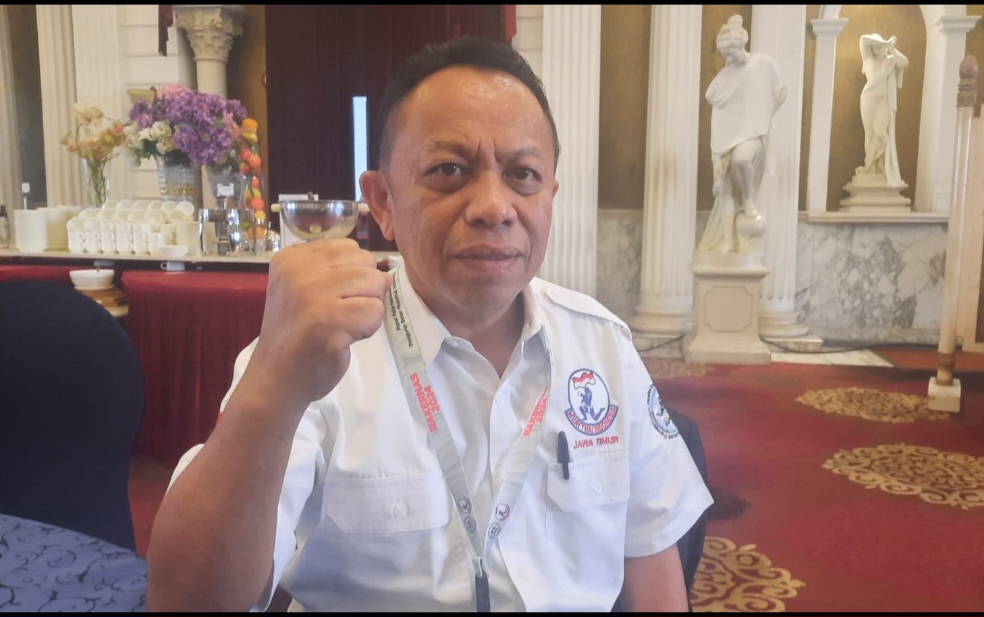 Ketua Pengprov Muaythai Jatim Baso Juherman.