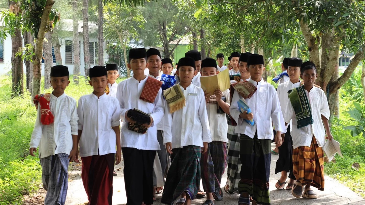 Ilustrasi santri. Kasus perundungan di lingkungan pesantren masih menjadi persoalan krusial.