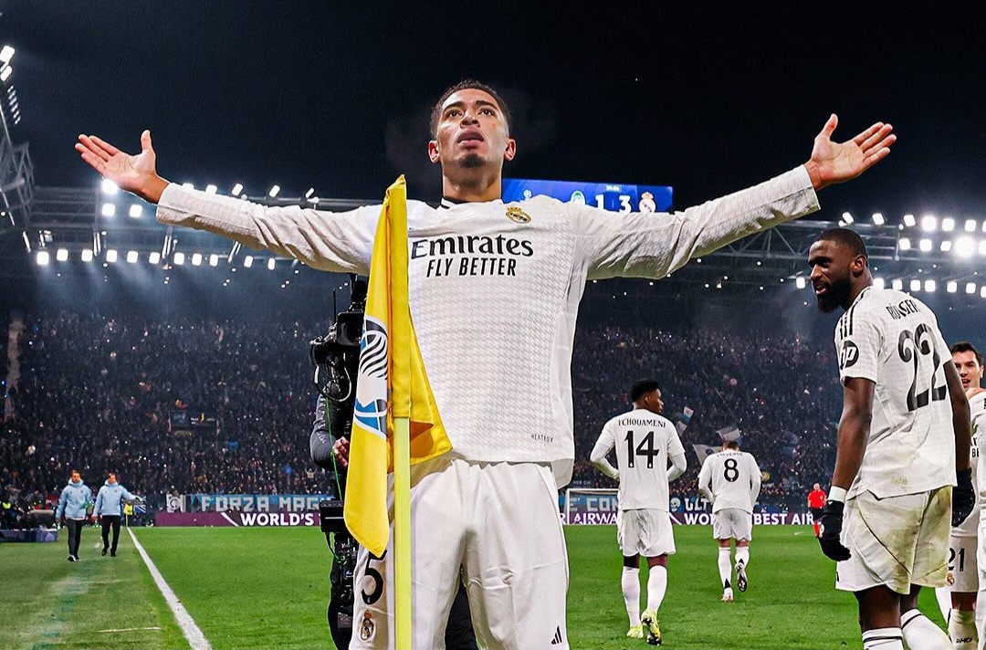 Jude Bellingham kembali mencetak gol untuk Real Madrid.