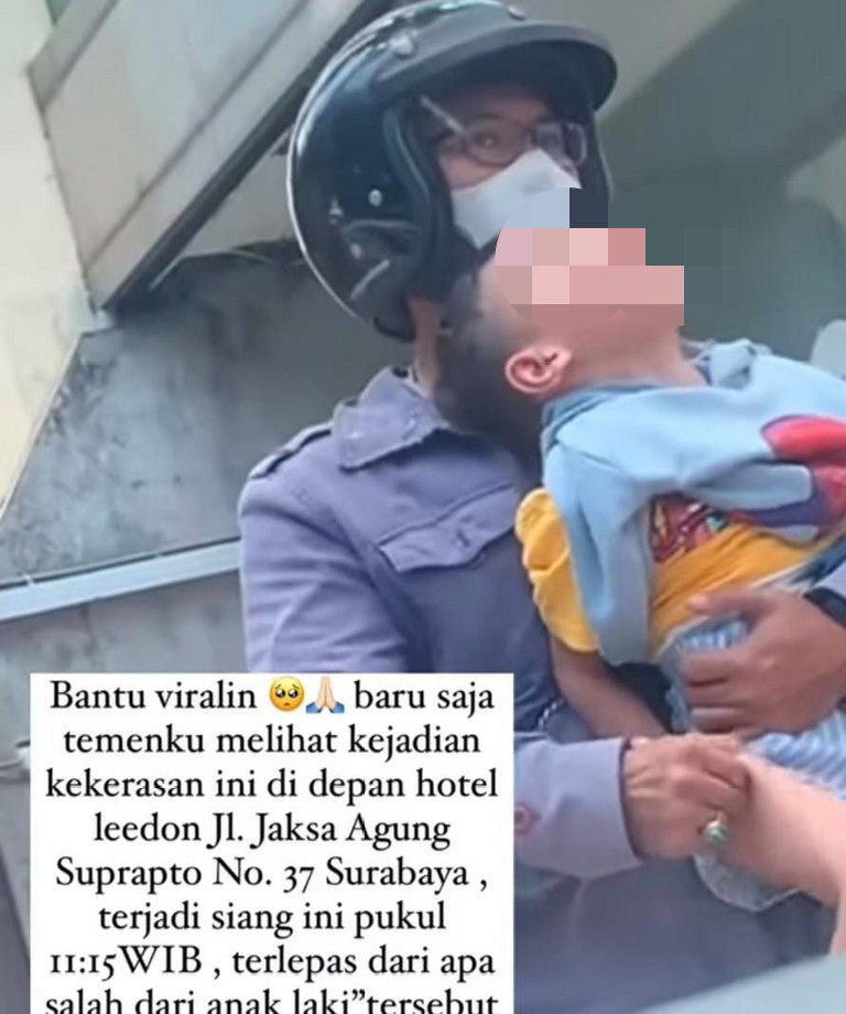 Tangkapan layar video dugaan kekerasan terhadap anak kecil. (IST)