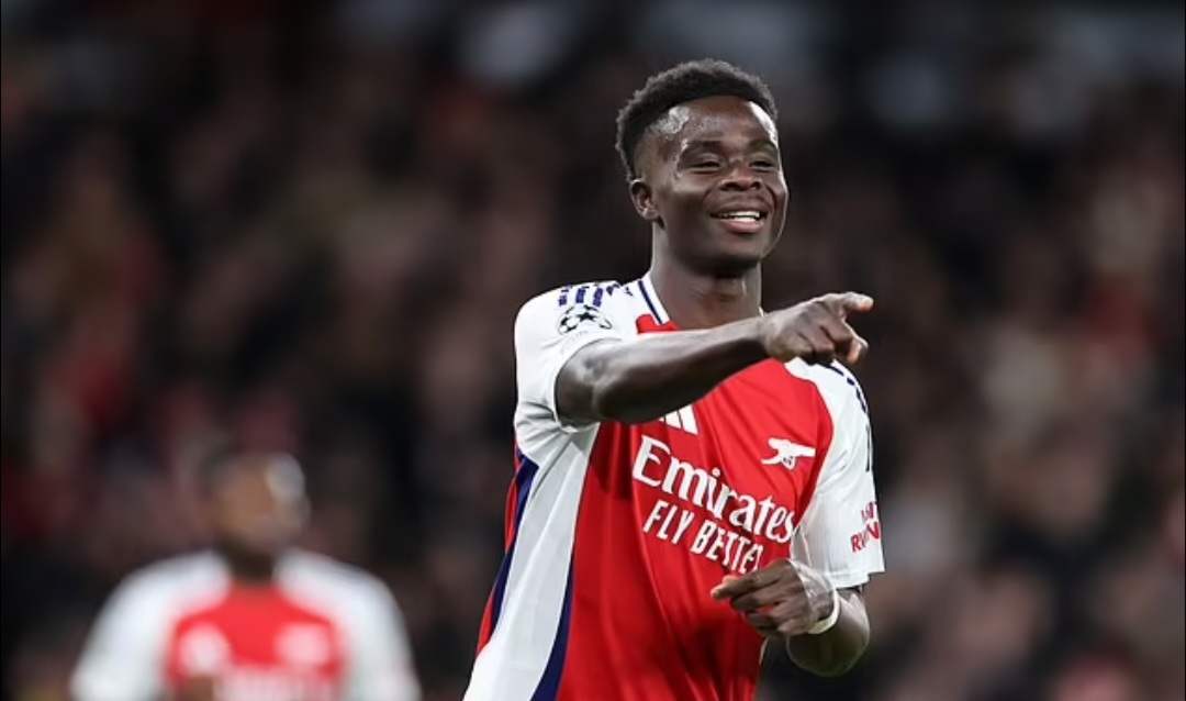Bukayo Saka mencetak dua gol saat Arsenal menang 3-0 atas Monaco pada Kamis dinihari WIB.