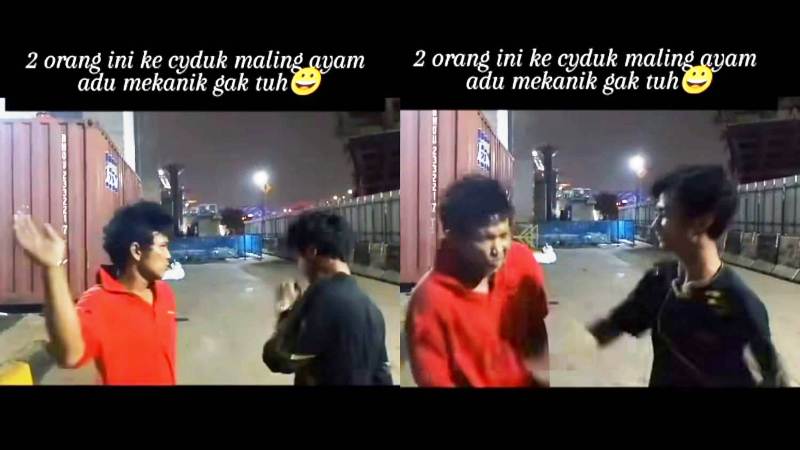 Dua maling ayam di Tanjung Priok diberi hukuman adu tampar oleh warga setempat. Daripada warga yang main hakim sendiri, mereka disuruh main hakim sendiri.