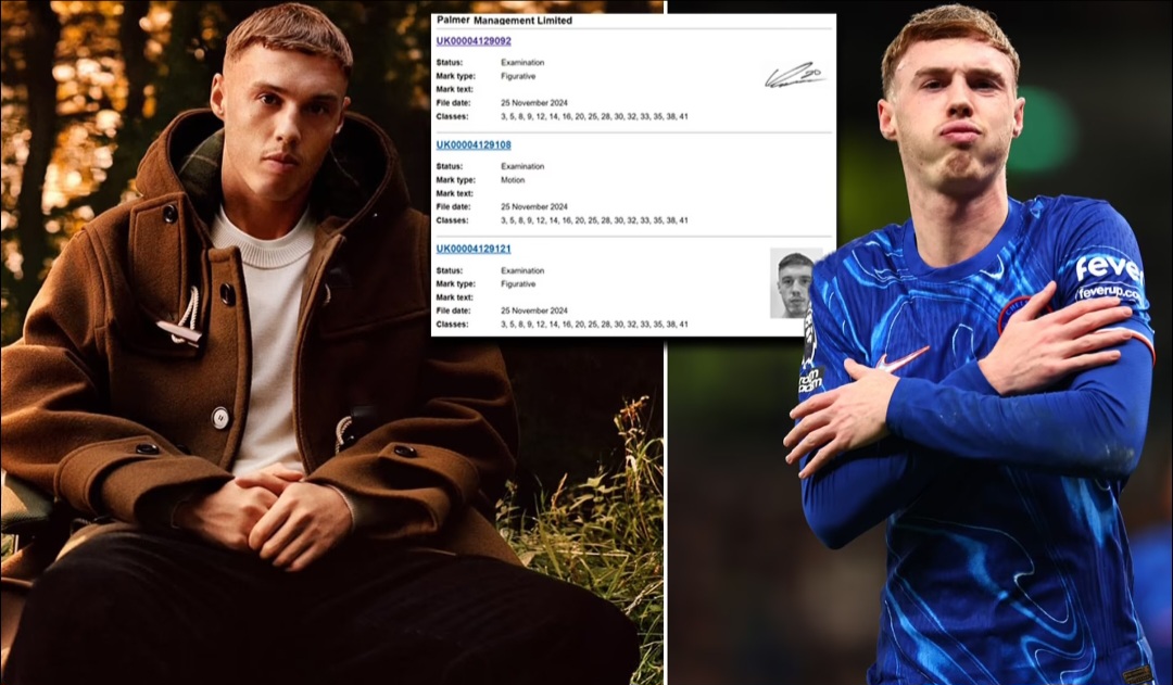 Cole Palmer jadi bintang iklan untuk produk jaket wool burberry
