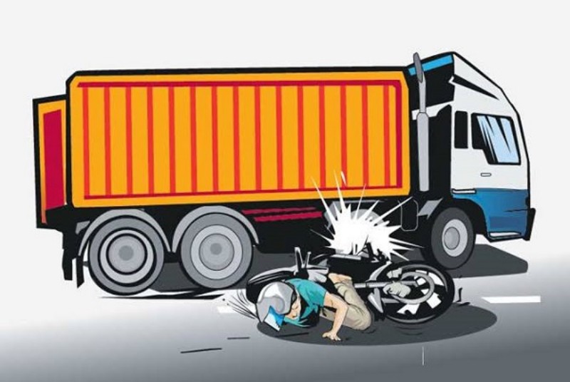 Truk tabrak 2 motor di Bogor menewaskan 1 orang.
