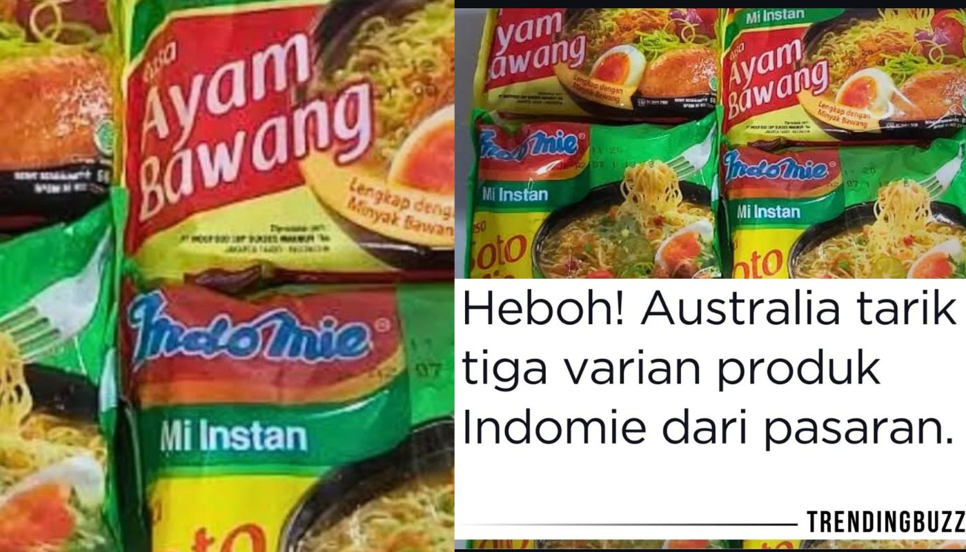 Australia tarik peredaran 3 varian Indomie dari pasar.