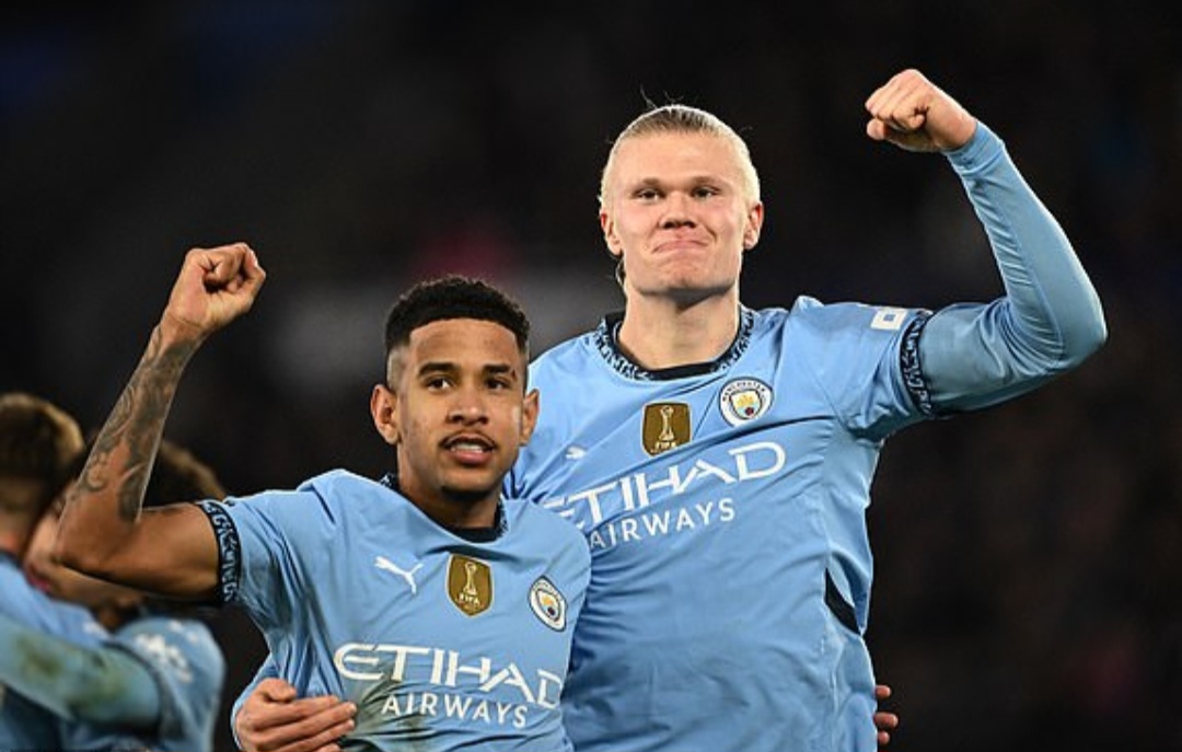 Savinho dan Erling Haaland Cetak Gol kemenangan Manchester City atas Leicester City.