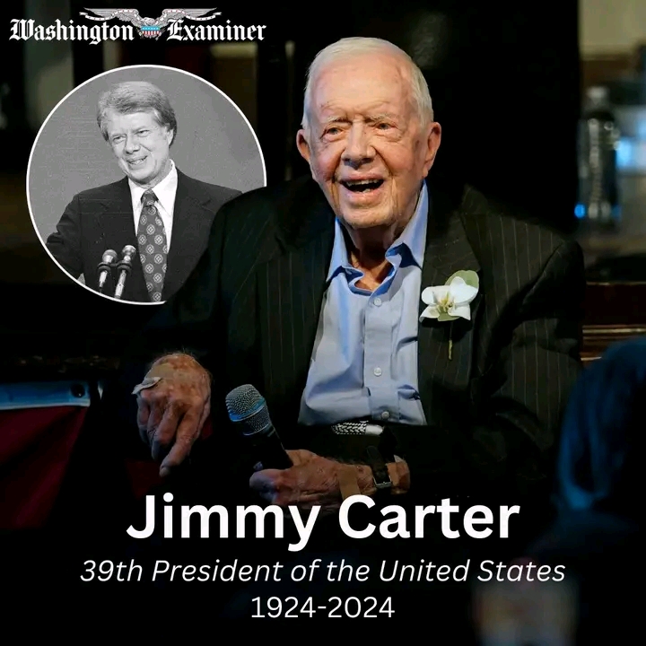 Presiden AS Ke-39 Jimmy Carter meninggal dunia dalam usia 100 tahun. (WASHINGTON EXAMINER)
