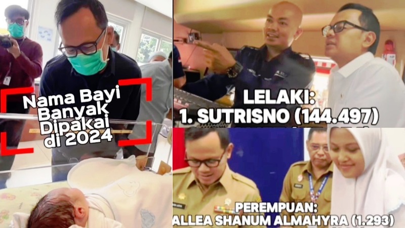 Cuplikan video data nama terpopuler pada akun pribadi Wamendagri, Bima Arya Sugiarto.