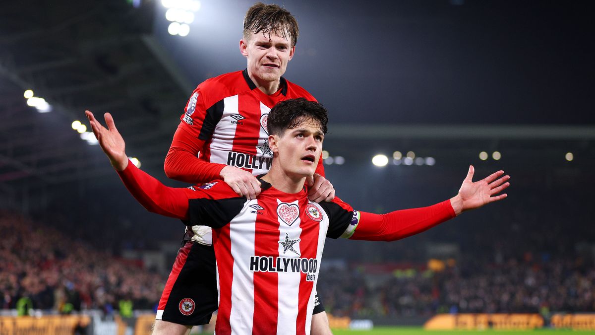 Christian Norgaard membuat pertandingan berakhir imbang 2-2  setelah Brentford sempat tertinggal dua gol.