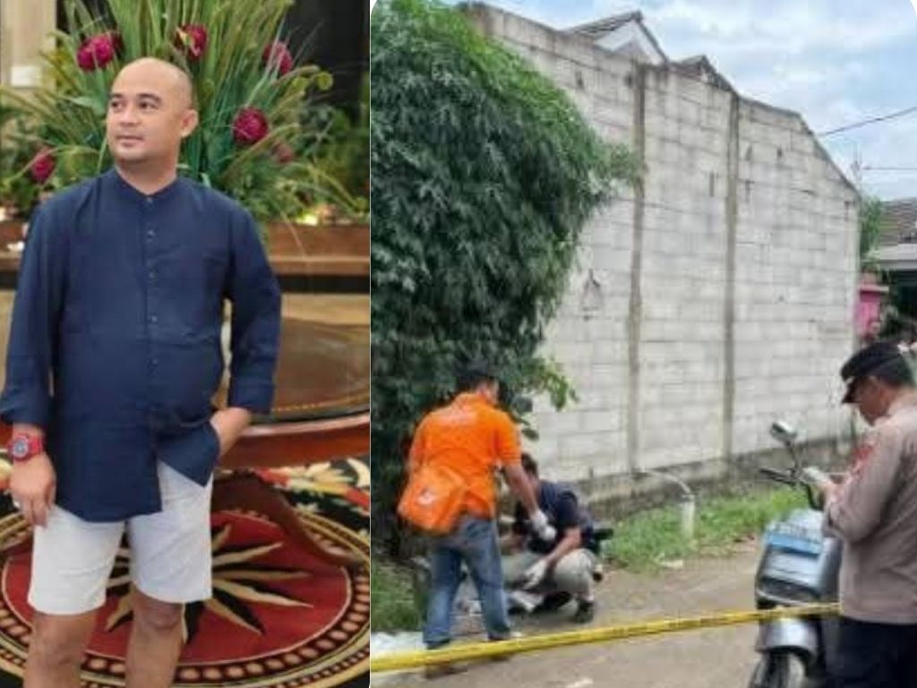 Olah TKP pembunuhan Sandy Permana.