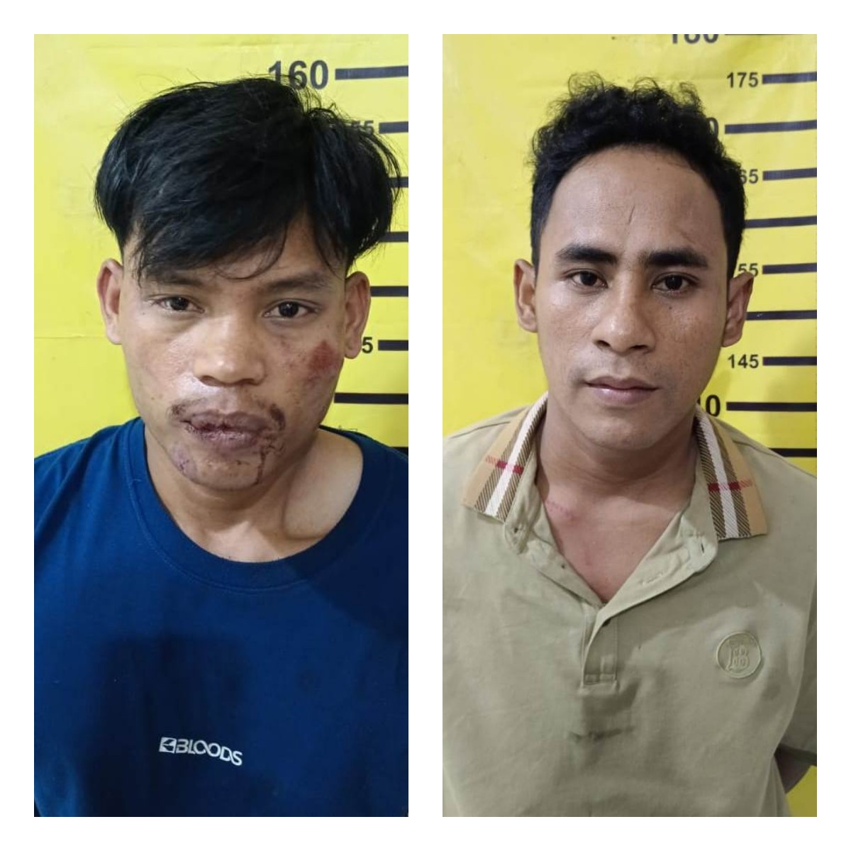 Tersangka Zaini dan Rosul diamankan gegara mencuri motor. Sempat dihajar warga. (IST)