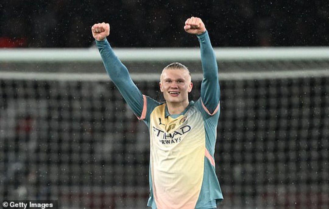 Manchester City sempat unggul 2-0 , salah satunya yang dicetak Erling Haaland.