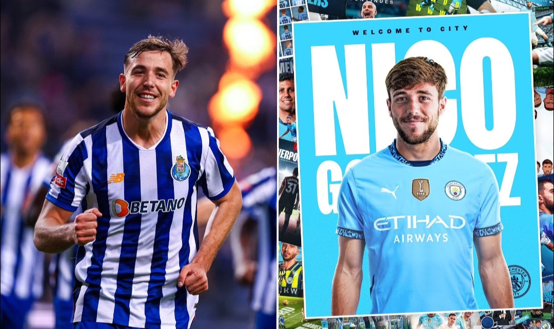 Man City telah mengonfirmasi perekrutan gelandang Porto Nico Gonzalez senilai &pound;50,2 juta (Rp 1 triliun).