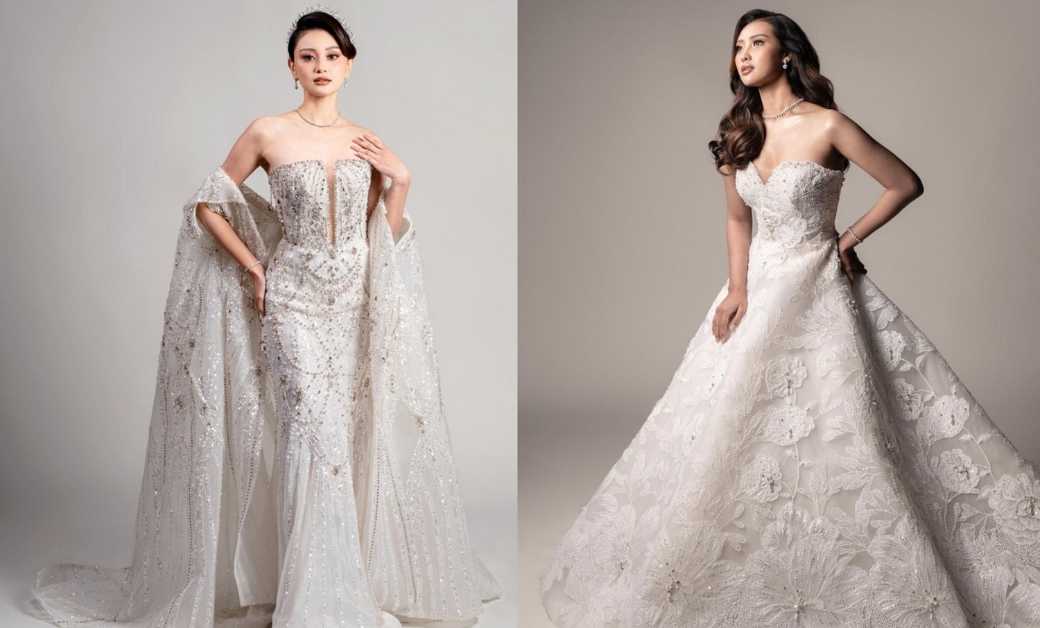 MEWAH: Gaun pengantin yang akan dipamerkan di Vasa Wedding Fair 2025.